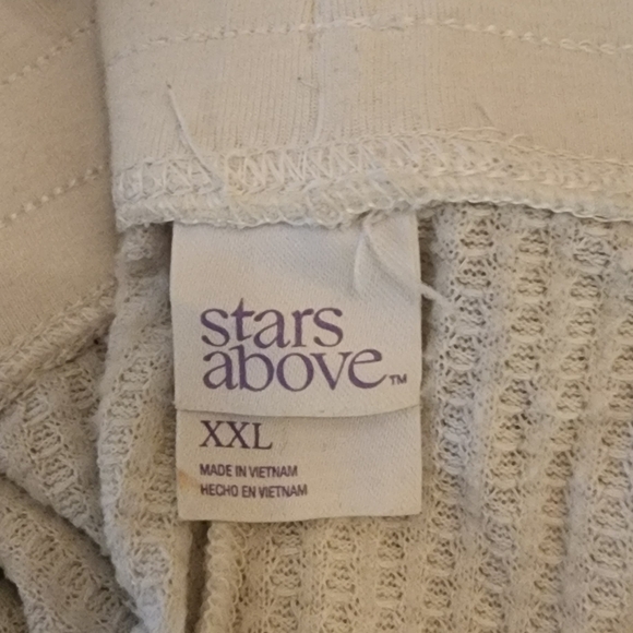 EUC Stars Above White Waffle Knit Lounge Pants - Picture 4 of 4